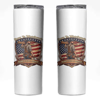 Proud American Woodworker Skinny Tumbler Born To Woodwork Patriotic Gift