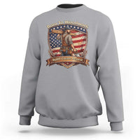 Proud American Woodworker Sweatshirt Born To Woodwork Patriotic Gift