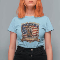Proud American Woodworker T Shirt For Women Born To Woodwork Patriotic Gift