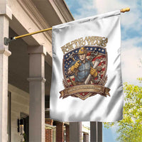 American Construction Worker Garden Flag Building America For 250 Years