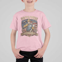 American Construction Worker T Shirt For Kid Building America For 250 Years