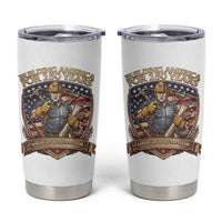 American Construction Worker Tumbler Cup Building America For 250 Years