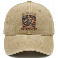 American Construction Worker Washed Cotton Baseball Cap Building America For 250 Years