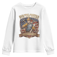 American Construction Worker Youth Sweatshirt Building America For 250 Years