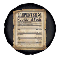 Woodworker Nutrition Label Spare Tire Cover Carpenter Nutritional Facts Graphic