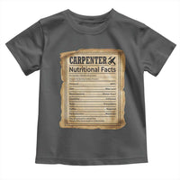 Woodworker Nutrition Label Toddler T Shirt Carpenter Nutritional Facts Graphic