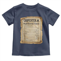 Woodworker Nutrition Label Toddler T Shirt Carpenter Nutritional Facts Graphic