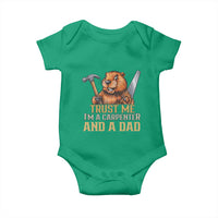 Funny Woodworking Beaver Baby Onesie I Am A Carpenter And A Dad