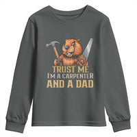 Funny Woodworking Beaver Youth Sweatshirt I Am A Carpenter And A Dad