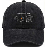 Funny Stickman Carpenter Washed Cotton Baseball Cap No Woodworking Today