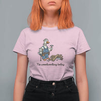 Funny Carpenter Duck T Shirt For Women No Woodworking Today