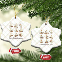 Funny Woodworker Graphic Ceramic Ornament Just A Carpenter Goose