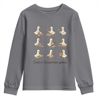 Funny Woodworker Graphic Youth Sweatshirt Just A Carpenter Goose