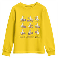 Funny Woodworker Graphic Youth Sweatshirt Just A Carpenter Goose