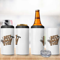 Funny Woodworking Dad Gift 4 in 1 Can Cooler Tumbler Best Dad Ever
