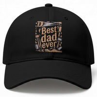 Woodworking Fathers Day Gift Baseball Cap Best Dad Ever
