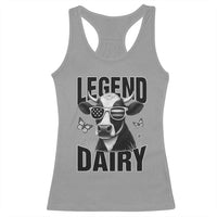 Legend Dairy Racerback Tank Top Funny Farmer Milk Joke Cow - Wonder Print Shop