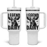 Legend Dairy Tumbler With Handle Funny Farmer Milk Joke Cow