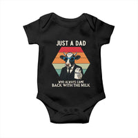Just A Dad Who Always Came Back With The Milk Baby Onesie Funny Cow Father's Day - Wonder Print Shop