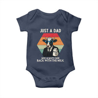 Just A Dad Who Always Came Back With The Milk Baby Onesie Funny Cow Father's Day - Wonder Print Shop