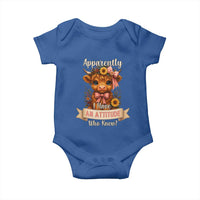 Apparently I Have An Attitude Who Knew Baby Onesie Funny Sarcasm Highland Cow - Wonder Print Shop
