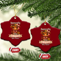 Apparently I Have An Attitude Who Knew Ceramic Ornament Funny Sarcasm Highland Cow - Wonder Print Shop