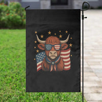 Funny Highland Cow Garden Flag USA Flag Patriotic Cow Farmer - Wonder Print Shop