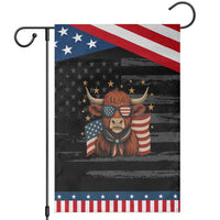 Funny Highland Cow Garden Flag USA Flag Patriotic Cow Farmer