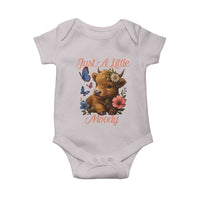 Just A Little Moody Baby Onesie Funny Sarcasm Highland Cow - Wonder Print Shop