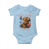 Just A Little Moody Baby Onesie Funny Sarcasm Highland Cow - Wonder Print Shop