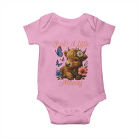 Just A Little Moody Baby Onesie Funny Sarcasm Highland Cow - Wonder Print Shop