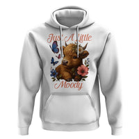 Just A Little Moody Hoodie Funny Sarcasm Highland Cow - Wonder Print Shop
