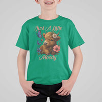 Just A Little Moody T Shirt For Kid Funny Sarcasm Highland Cow - Wonder Print Shop