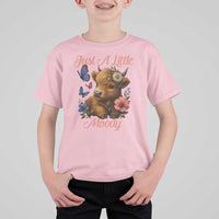 Just A Little Moody T Shirt For Kid Funny Sarcasm Highland Cow - Wonder Print Shop