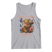Just A Little Moody Tank Top Funny Sarcasm Highland Cow - Wonder Print Shop