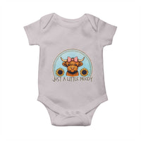 Just A Little Moody Baby Onesie Funny Sarcasm Highland Cattle - Wonder Print Shop