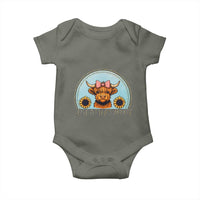 Just A Little Moody Baby Onesie Funny Sarcasm Highland Cattle - Wonder Print Shop