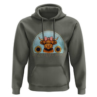 Just A Little Moody Hoodie Funny Sarcasm Highland Cattle - Wonder Print Shop