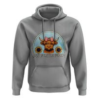 Just A Little Moody Hoodie Funny Sarcasm Highland Cattle - Wonder Print Shop