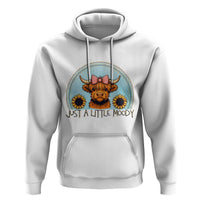 Just A Little Moody Hoodie Funny Sarcasm Highland Cattle - Wonder Print Shop