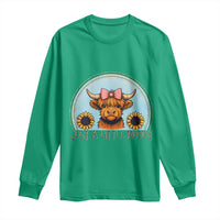 Just A Little Moody Long Sleeve Shirt Funny Sarcasm Highland Cattle - Wonder Print Shop