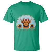 Just A Little Moody T Shirt Funny Sarcasm Highland Cattle - Wonder Print Shop