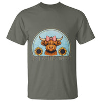 Just A Little Moody T Shirt Funny Sarcasm Highland Cattle - Wonder Print Shop