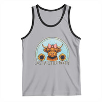 Just A Little Moody Tank Top Funny Sarcasm Highland Cattle - Wonder Print Shop