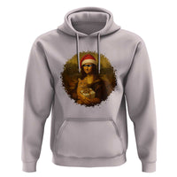 Chritsmas Mona Lisa Hoodie Funny Holiday Kitty Lover - Wonder Print Shop