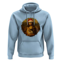 Chritsmas Mona Lisa Hoodie Funny Holiday Kitty Lover - Wonder Print Shop