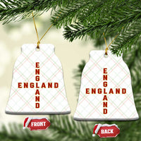England Pride Cross Shape Typography Graphic Ceramic Ornament