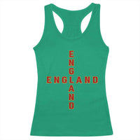 England Pride Cross Shape Typography Graphic Racerback Tank Top