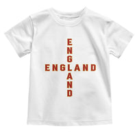 England Pride Cross Shape Typography Graphic Toddler T Shirt