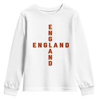 England Pride Cross Shape Typography Graphic Youth Sweatshirt